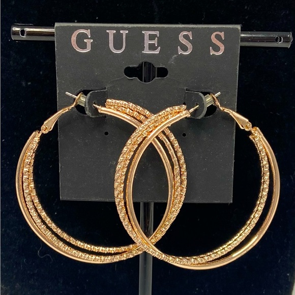 NEW Guess Hoop Earrings - Picture 2 of 4
